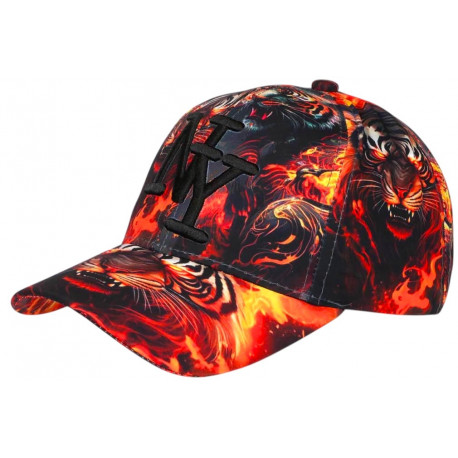 Casquette Enfant Tigre Orange Noire Originale NY Baseball Wild 7 a 12 ans Casquette Enfant Hip Hop Honour