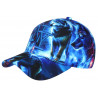 Casquette NY Loup Bleue Noire Look Fashion Original Baseball Wolf