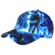Casquette Enfant Loup Bleue Noire Originale NY Baseball Wolf 7 a 12 ans Casquette Enfant Hip Hop Honour