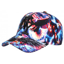 Casquette NY Aigle USA Pygargue Bleu et Rouge Baseball Wild CASQUETTES Hip Hop Honour