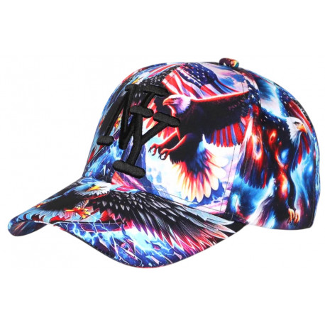 Casquette NY Aigle USA Pygargue Bleu et Rouge Baseball Wild CASQUETTES Hip Hop Honour