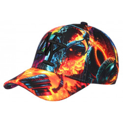 Casquette NY Streetwear Casque Bluetooth Orange et Bleue Fashion CASQUETTES Hip Hop Honour