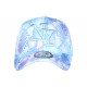 Casquette NY Tropicale Bleue Fleurs et Palmiers Originale Baseball Bali CASQUETTES Hip Hop Honour