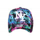 Casquette NY Fleurs Bleues et Roses Tropicales Tendance Hawai CASQUETTES Hip Hop Honour