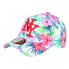 Casquette NY Rose et Blanche à Fleurs Tropicales Fashion Bali