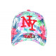 Casquette Enfant Rose et Verte Fleurs Tropicales Bali 7 à 12 ans Casquette Enfant Hip Hop Honour
