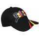 Casquette Belgique Noire Jaune Rouge Equipe Football CASQUETTES PAYS