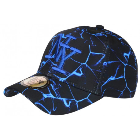 Casquette Enfant Bleue et Noire Streetwear Eklyr NY 7 à 12 ans Casquette Enfant Hip Hop Honour