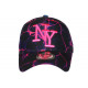 Casquette NY Rose et Noire Streetwear Originale Eklyr CASQUETTES Hip Hop Honour