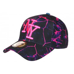 Casquette Enfant Rose et Noire Streetwear Eklyr NY 7 à 12 ans Casquette Enfant Hip Hop Honour
