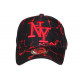 Casquette NY Rouge et Noire Streetwear Originale Eklyr CASQUETTES Hip Hop Honour
