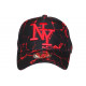 Casquette Enfant Rouge et Noire Streetwear Eklyr NY 7 à 12 ans Casquette Enfant Hip Hop Honour