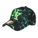 Casquette Enfant Verte et Noire Streetwear Eklyr NY 7 à 12 ans Casquette Enfant Hip Hop Honour