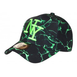Casquette Enfant Verte et Noire Streetwear Eklyr NY 7 à 12 ans Casquette Enfant Hip Hop Honour