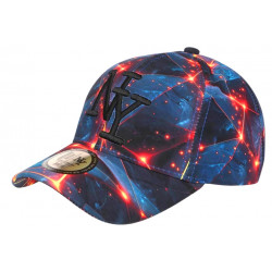 Casquette NY Enfant Orange Bleue Cosmos Galaxy Nebulyx 6 à 11 ans Casquette Enfant Hip Hop Honour