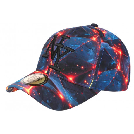 Casquette NY Enfant Orange Bleue Cosmos Galaxy Nebulyx 6 à 11 ans Casquette Enfant Hip Hop Honour