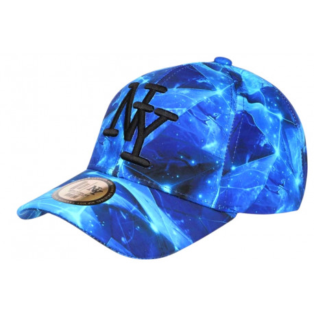 Casquette NY Enfant Bleue Originale Cosmos Nebulyx 6 à 11 ans Casquette Enfant Hip Hop Honour