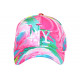Casquette NY Rose et Verte Originale Design Nuages CASQUETTES Hip Hop Honour