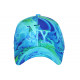 Casquette NY Bleue et Verte Streetwear Originale Nuages CASQUETTES Hip Hop Honour