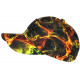 Casquette Enfant NY Multicolore Effet Flamme Orange - Fille Garçon 7 à 12 Ans Casquette Enfant Hip Hop Honour