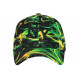 Casquette Enfant NY Verte Effet Flamme Jaune - Fille Garçon 7 a 12 Ans Casquette Enfant Hip Hop Honour