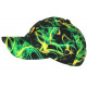 Casquette Enfant NY Verte Effet Flamme Jaune - Fille Garçon 7 a 12 Ans Casquette Enfant Hip Hop Honour