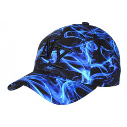 Casquette NY Enfant Flamme Bleue Effet Streetwear - Garçon Fille 7 a 12 Ans Casquette Enfant Hip Hop Honour