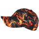 Casquette NY Enfant Flamme Orange Noire Look Streetwear - Garçon Fille 7 a 12 Ans Casquette Enfant Hip Hop Honour