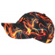 Casquette NY Flamme Orange Noire Streetwear Fashion New York CASQUETTES Hip Hop Honour