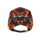 Casquette NY Flamme Orange Noire Streetwear Fashion New York CASQUETTES Hip Hop Honour