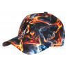 Casquette NY Enfant Flamme Orange Bleue Look Streetwear - Garçon Fille 7 a 12 Ans