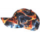 Casquette NY Flamme Orange Bleue Streetwear Fashion New York CASQUETTES Hip Hop Honour