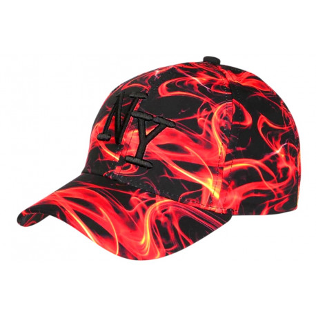 Casquette NY Flamme Rouge Noire Streetwear Fashion New York CASQUETTES Hip Hop Honour