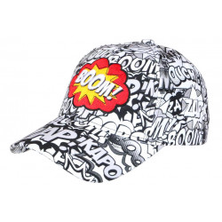 Casquette Comics "BOOM!" – Casquette Streetwear Style BD Noir & Blanc CASQUETTES Nyls Création