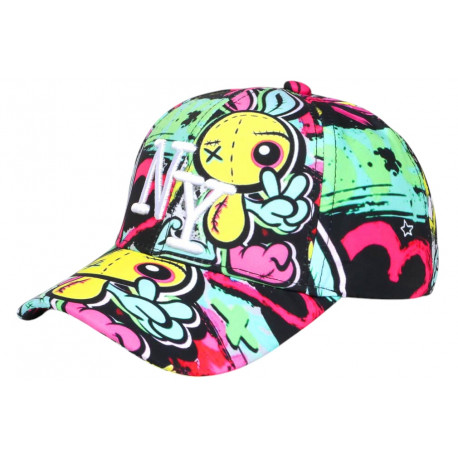 Casquette Enfant Street Art "NY" – Style Cartoon & Urbain de 7 a 12 ans Casquette Enfant Nyls Création