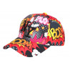 Casquette Enfant BD Comics "BOOM!" Rouge Streetwear Garçon Fille 7 a 12 ans