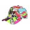 Casquette Enfant NY Boom BD Multicolore Streetwear Garçon Fille Comics 7 a 12 ans