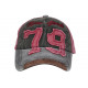Casquette Vintage 79 New York Rouge Denim Style Usé Rétro En Coton CASQUETTES Hip Hop Honour