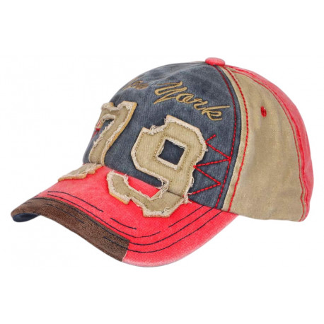 Casquette Vintage 79 New York Rose Beige Denim Style Rétro En Coton CASQUETTES Hip Hop Honour