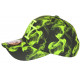 Casquette NY Verte Fluo et Noire Fashion Streetwear Baseball Smoky CASQUETTES Hip Hop Honour