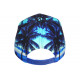 Casquette NY Palmiers Bleue Plage Tropicale Look Bord de Mer CASQUETTES Hip Hop Honour