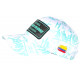 Casquette Plata o Plomo Turquoise et Blanche Glitter Strass Streetwear Colombia CASQUETTES SKR