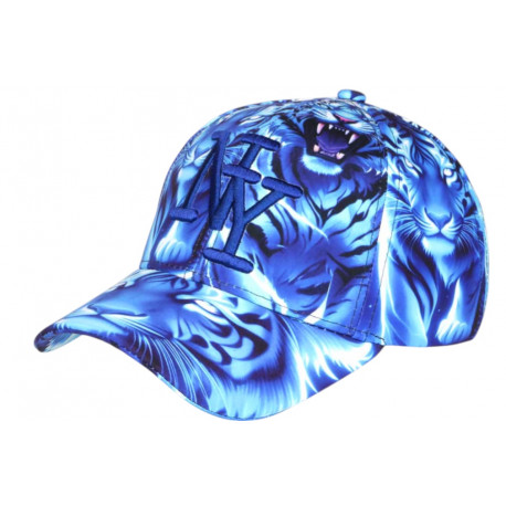 Casquette NY Tigre Bleue Rugissant Animalier Streetwear Baseball Wild CASQUETTES Hip Hop Honour