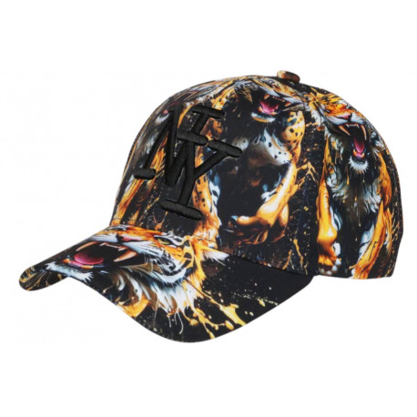 Casquette NY Tigre Orange Féroce Jungle Streetwear Baseball Wild CASQUETTES Hip Hop Honour
