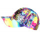 Casquette NY Leopard Jaune Rose Originale Jungle Streetwear Baseball CASQUETTES Hip Hop Honour