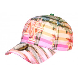 Casquette Enfant Tropicale Rose Palmiers Streetwear Bora 7 a 12 ans Casquette Enfant Hip Hop Honour