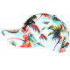 Casquette NY Tropicale Turquoise Corail Palmiers Design Streetwear Bora CASQUETTES Hip Hop Honour