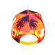Casquette NY Tropicale Orange et Bleue Palmiers Streetwear Bora CASQUETTES Hip Hop Honour