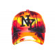 Casquette Enfant Tropicale Orange Bleue Palmiers Streetwear Bora 7 a 12 ans Casquette Enfant Hip Hop Honour