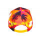 Casquette Enfant Tropicale Orange Bleue Palmiers Streetwear Bora 7 a 12 ans Casquette Enfant Hip Hop Honour